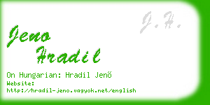 jeno hradil business card